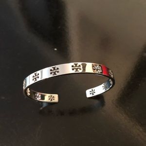 Tory Burch Silver  Signature T logo bracelet